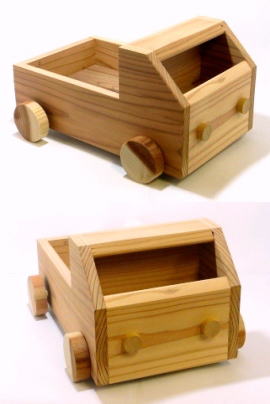 杉のトラック組み立てキット杉のトラック 手作り木工工作キット 小箱 木の箱 簡単組み立て 夏休みの工作