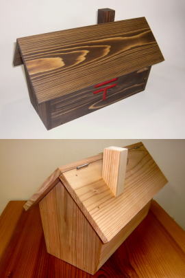 家型ポスト 手作り木工工作キット 小箱 木の箱 簡単組み立て 夏休みの工作