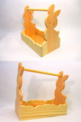 手作り木工ウサギ-
